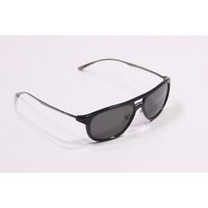 Kiton Titanium Sorrento Black Luxury Round Sunglasses Made in Japan